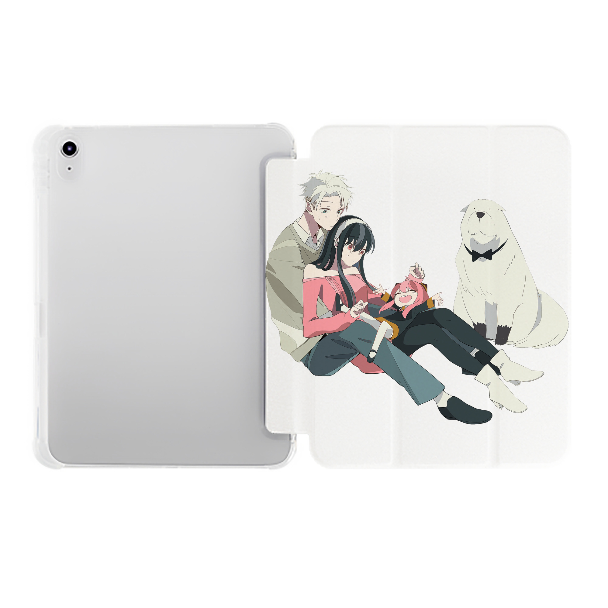 （画像用） SPY×FAMILY间谍家家酒 IPad ケース ペン収納付き 三つ折りスタンド PUレザー×シリコン 対応機種9.5/10.5/10.9インチ